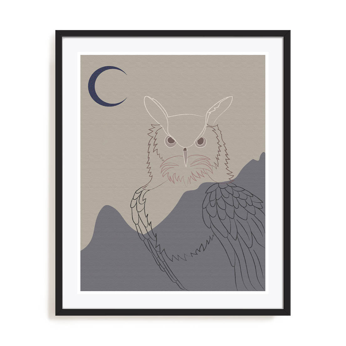 Owl In The Night Wall Art