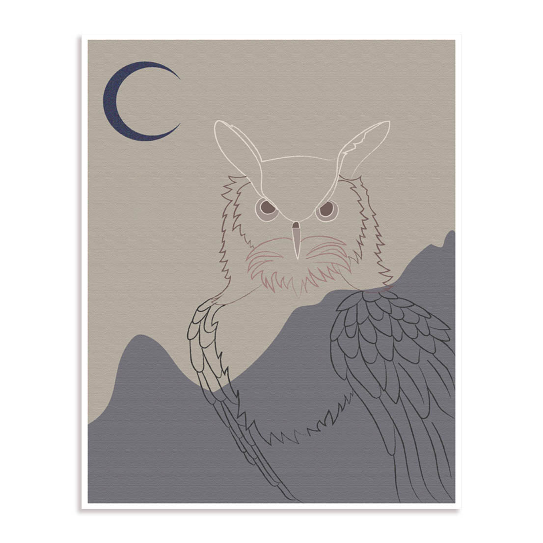 Owl In The Night Wall Art