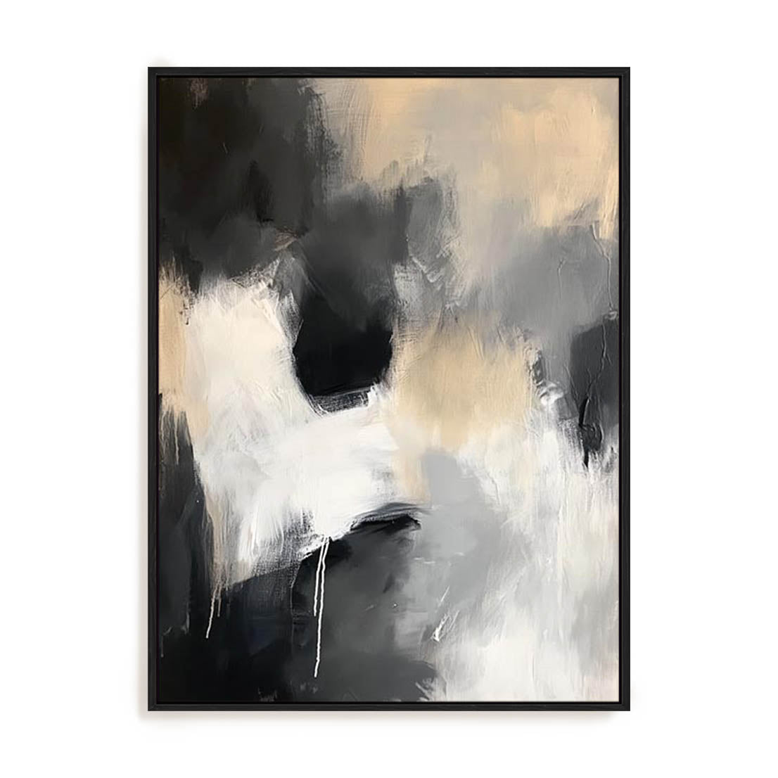 Wall Art Stretched Canvas In Black Frame - Santa Ynez I Abstract Art