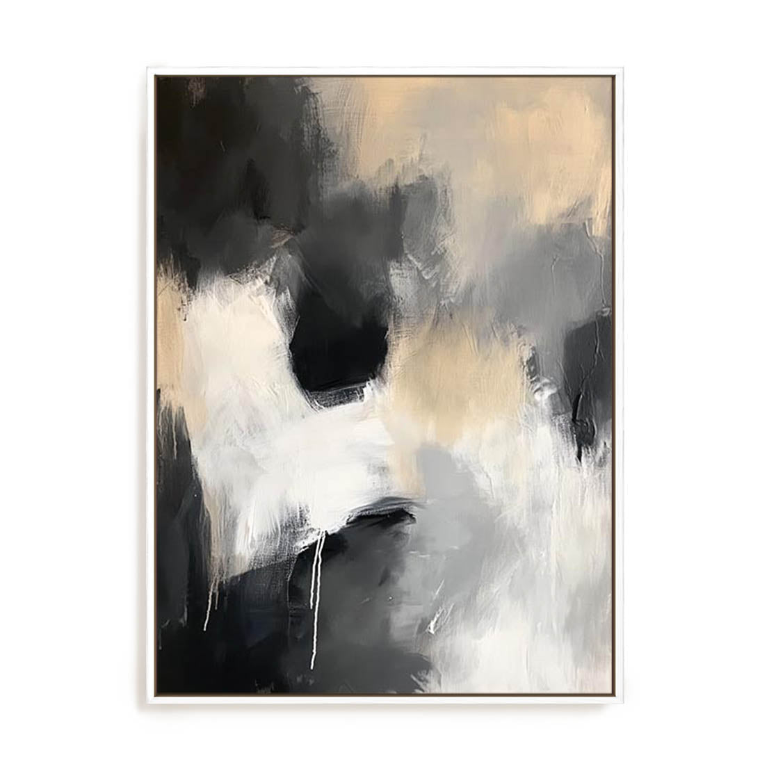 Wall Art Stretched Canvas In White  Frame - Santa Ynez I Abstract Art