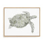 Green Swimming Sea Turtle Wall Art