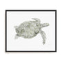 Green Swimming Sea Turtle Wall Art