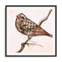 Patchwork Quilt Bird I Wall Art #oran_black-white-border