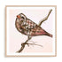 Patchwork Quilt Bird I Wall Art #oran_natural-white-border