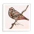 Patchwork Quilt Bird I Wall Art #oran_white-white-border