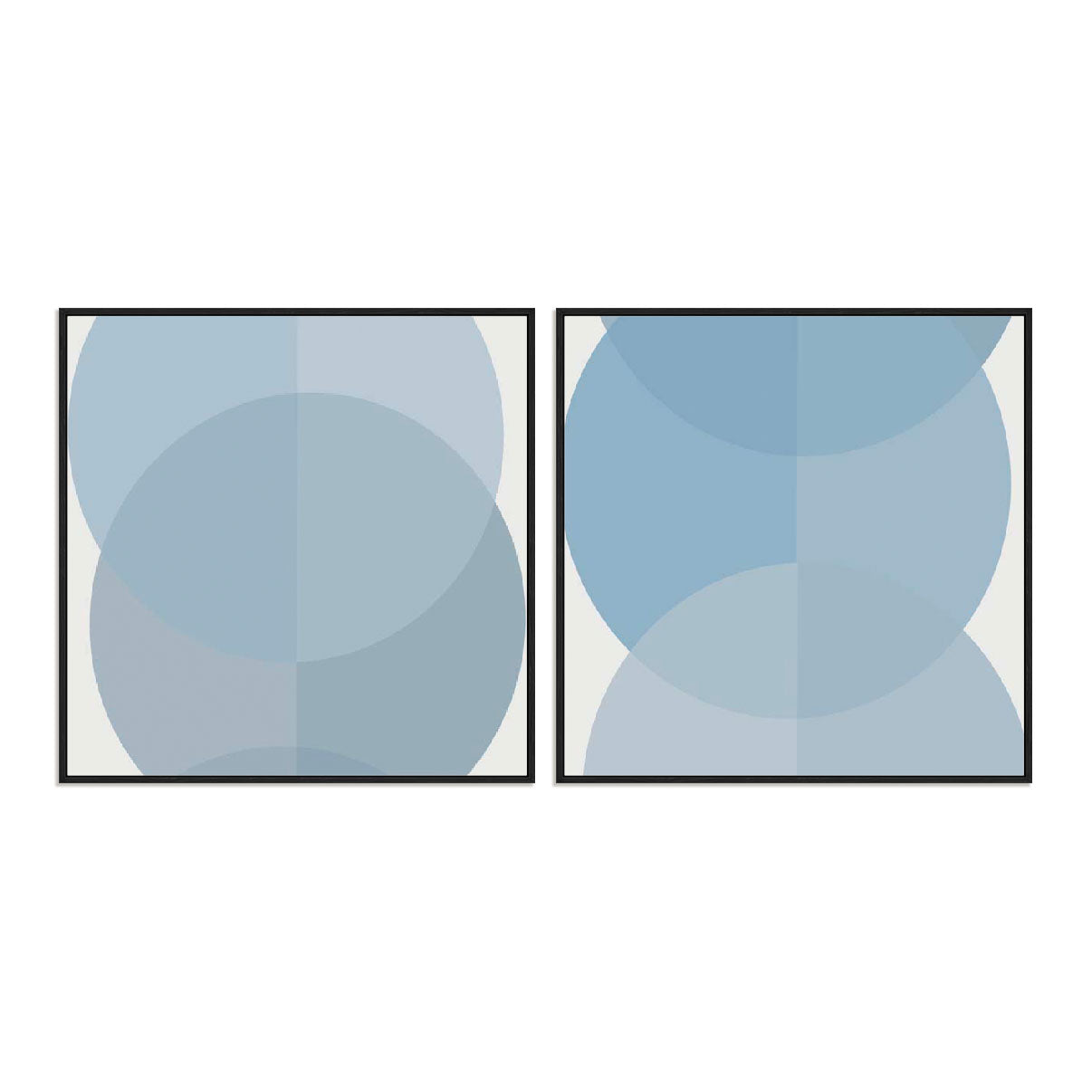 Blue Half Circles Wall Art