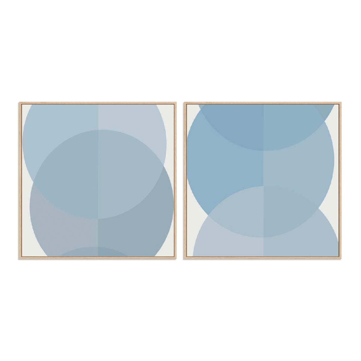 Blue Half Circles Wall Art