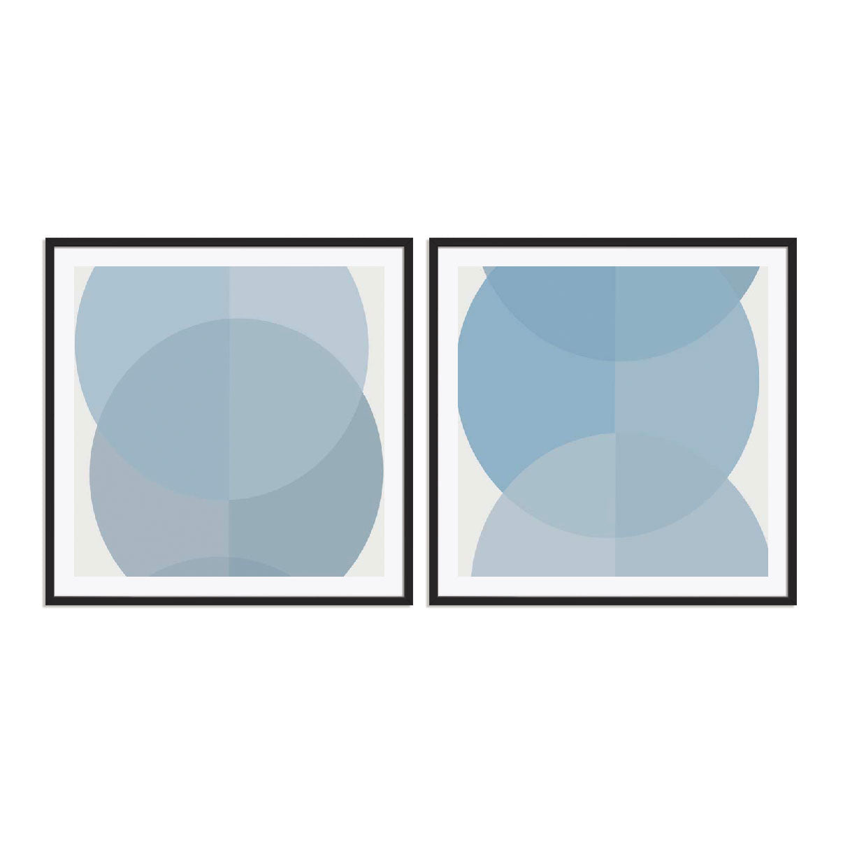Blue Half Circles Wall Art