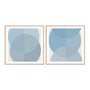 Blue Half Circles Wall Art