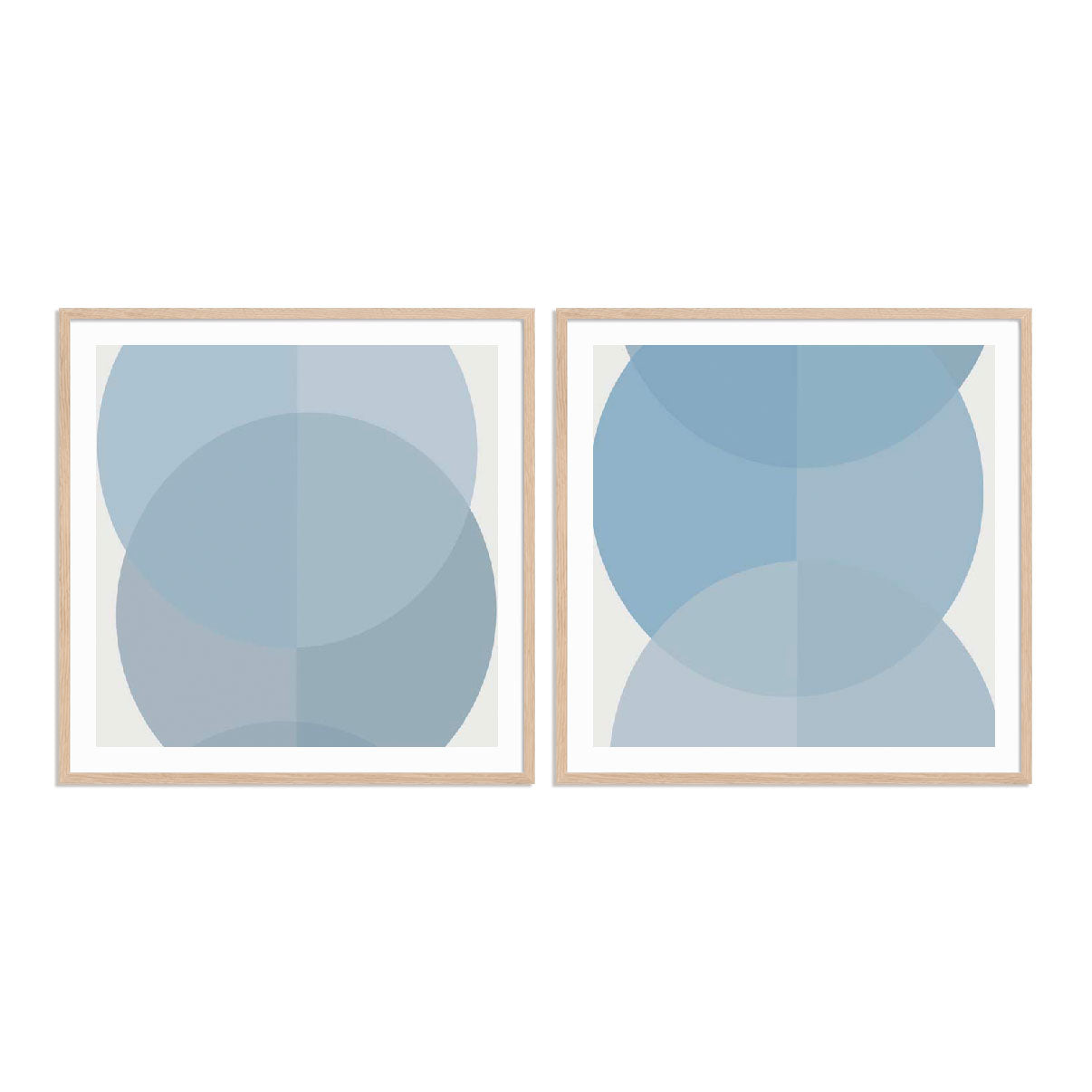 Blue Half Circles Wall Art