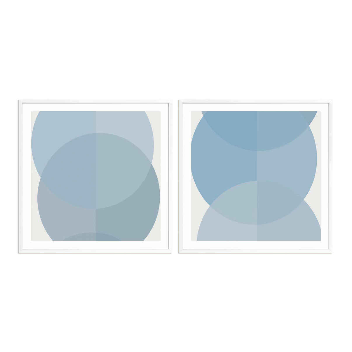 Blue Half Circles Wall Art