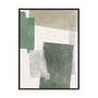 Wall Art Stretched Canvas In Black Frame - Verdant Strata I Abstract Art