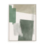 Wall Art Stretched Canvas In White  Frame - Verdant Strata I Abstract Art
