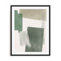 Wall Art Print Poster In Black Frame - Verdant Strata I Abstract Art