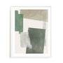Wall Art Print Poster In White Frame - Verdant Strata I Abstract Art