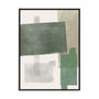 Wall Art Stretched Canvas In Black Frame - Verdant Strata Ii Abstract Art
