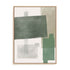 Wall Art Stretched Canvas In Natural Oak  Frame - Verdant Strata Ii Abstract Art