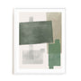 Wall Art Print Poster In White Frame - Verdant Strata Ii Abstract Art