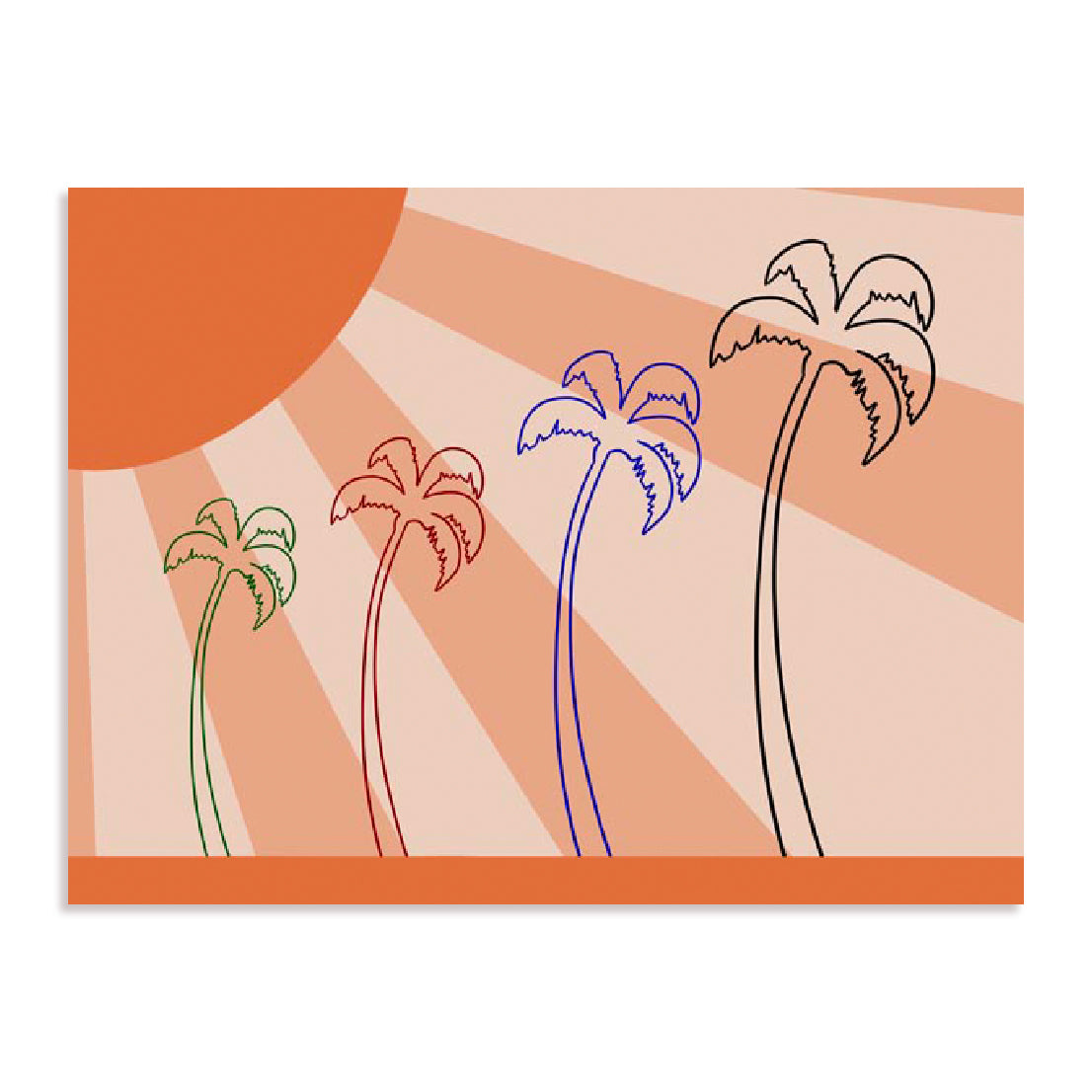 Sunny Palm Swaying Wall Art