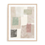 Wall Art Print Poster In Natural Oak Frame - Soft Segments I Abstract Art