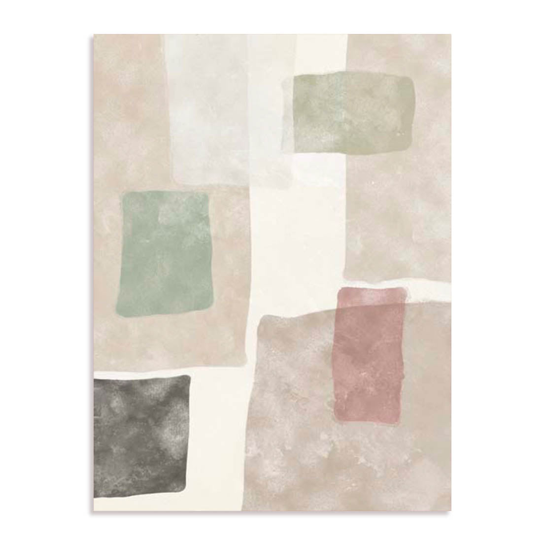 Unframed Stretched Canvas Or Print Only - Soft Segments I Abstract Art