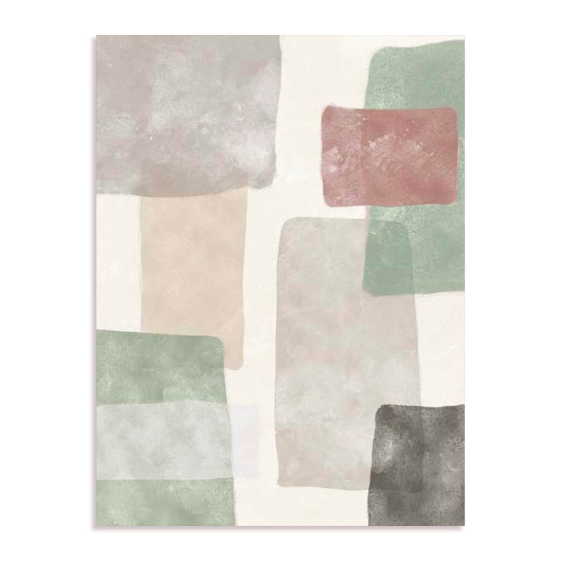 Unframed Stretched Canvas Or Print Only - Soft Segments Ii Abstract Art
