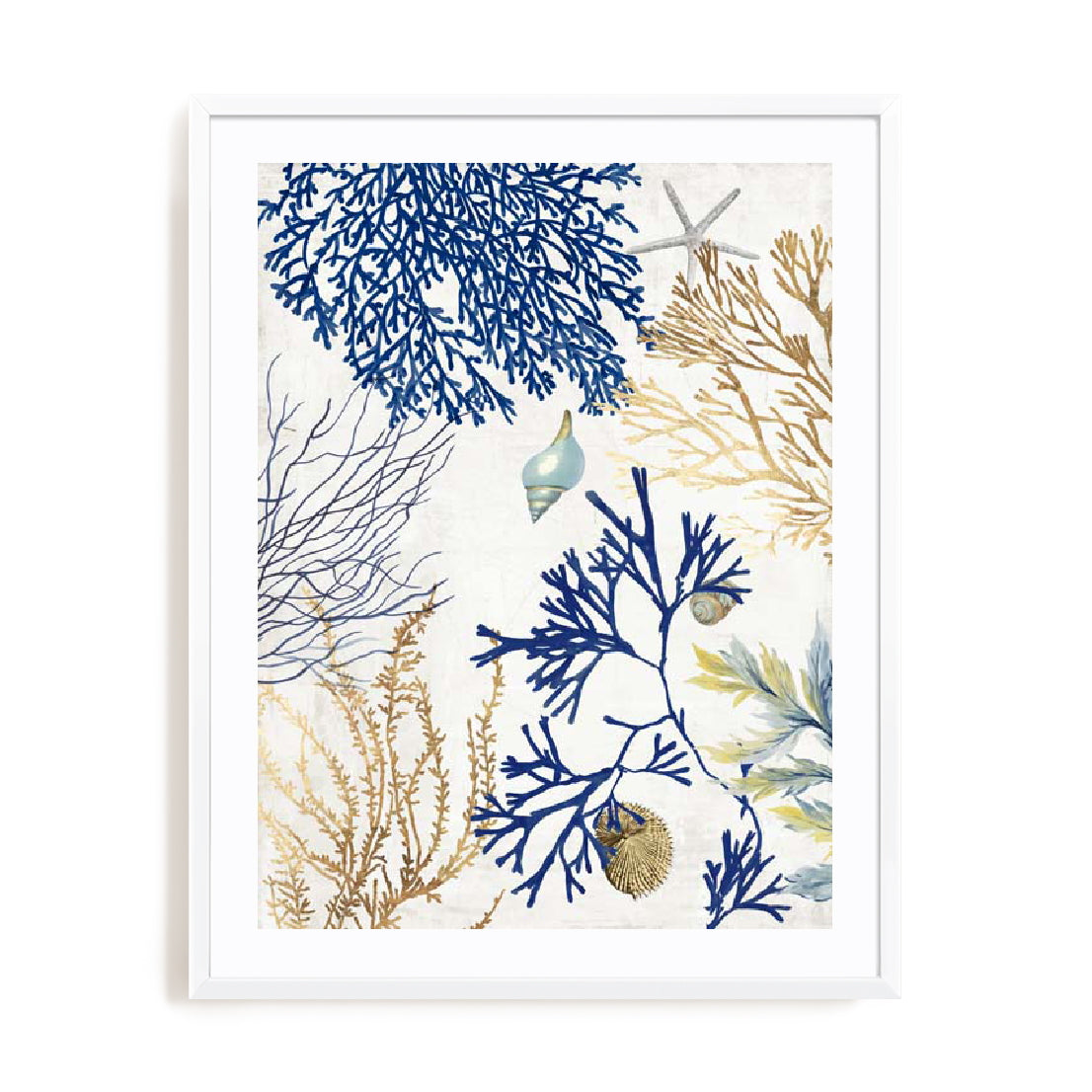 Soft Blue Corals I Wall Art