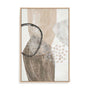 Wall Art Stretched Canvas In Natural Oak  Frame - Chasing Light I Abstract Art