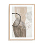 Wall Art Print Poster In Natural Oak Frame - Chasing Light I Abstract Art