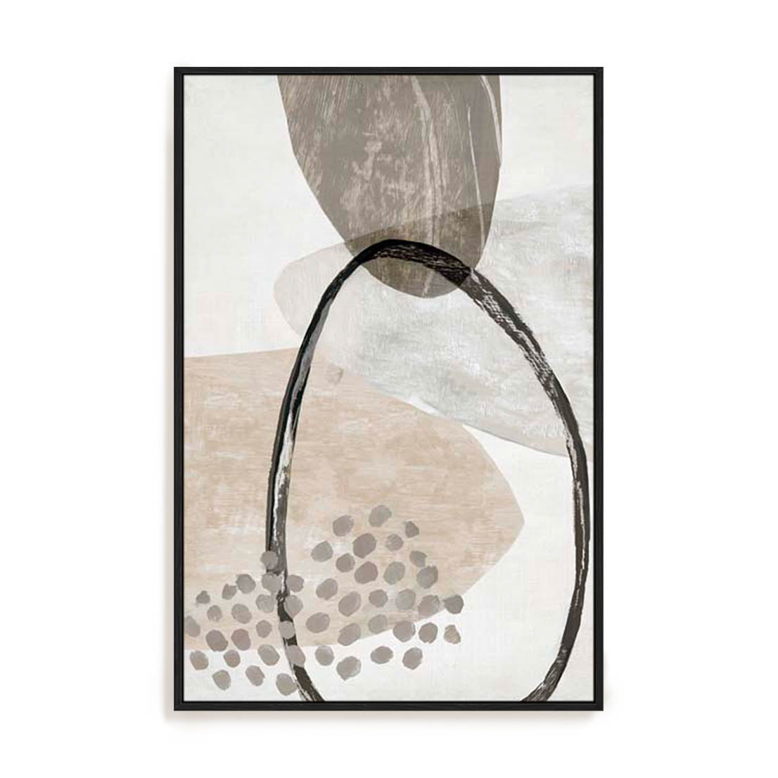 Wall Art Stretched Canvas In Black Frame - Chasing Light Ii Abstract Art