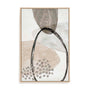 Wall Art Stretched Canvas In Natural Oak  Frame - Chasing Light Ii Abstract Art