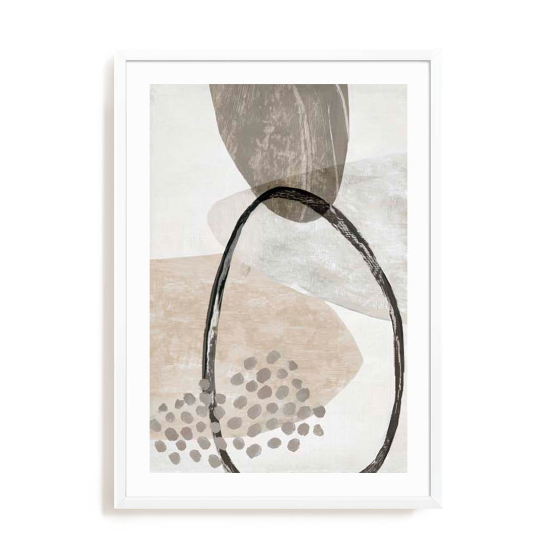 Wall Art Print Poster In White Frame - Chasing Light Ii Abstract Art