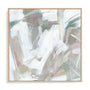 Wall Art Stretched Canvas In Natural Oak  Frame - Muted Harmony I Abstract Art