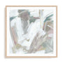 Wall Art Print Poster In Natural Oak Frame - Muted Harmony I Abstract Art