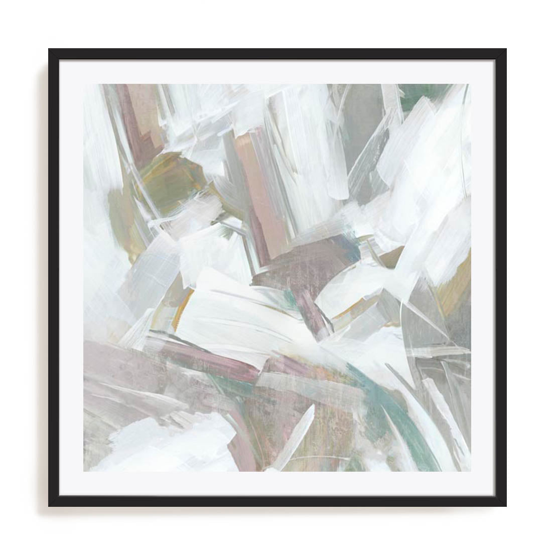 Wall Art Print Poster In Black Frame - Muted Harmony Ii Abstract Art