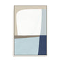 Wall Art Stretched Canvas In White  Frame - Natural Flow I Abstract Art