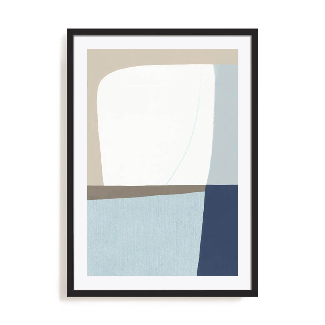 Wall Art Print Poster In Black Frame - Natural Flow I Abstract Art