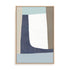 Wall Art Stretched Canvas In Natural Oak  Frame - Natural Flow Ii Abstract Art