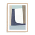 Wall Art Print Poster In Natural Oak Frame - Natural Flow Ii Abstract Art