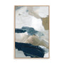 Wall Art Stretched Canvas In Natural Oak  Frame - Vivid Strokes I Abstract Art