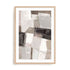 Wall Art Print Poster In Natural Oak Frame - Modern Mosaic Abstract Art
