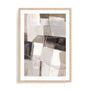 Wall Art Print Poster In Natural Oak Frame - Modern Mosaic Abstract Art