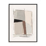 Wall Art Stretched Canvas In Black Frame - Structured Balance Ii Abstract Art