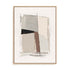 Wall Art Stretched Canvas In Natural Oak  Frame - Structured Balance Ii Abstract Art