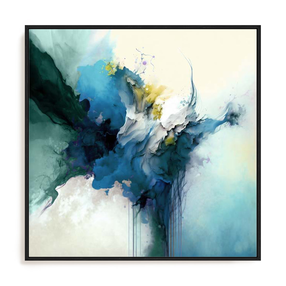 Splash Of Blue Water Wall Art
