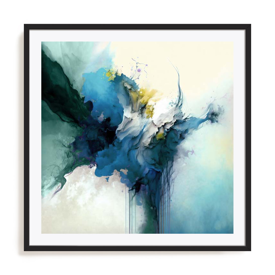 Splash Of Blue Water Wall Art