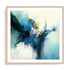 Splash Of Blue Water Wall Art #oran_natural-white-border