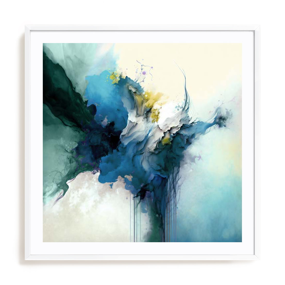 Splash Of Blue Water Wall Art