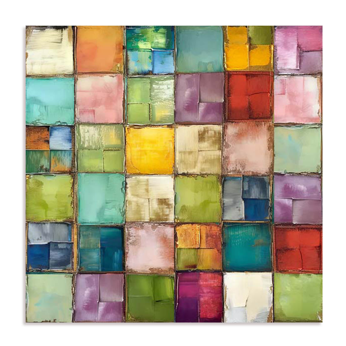Unframed Stretched Canvas Or Print Only - Prismatic Palette I Abstract Art