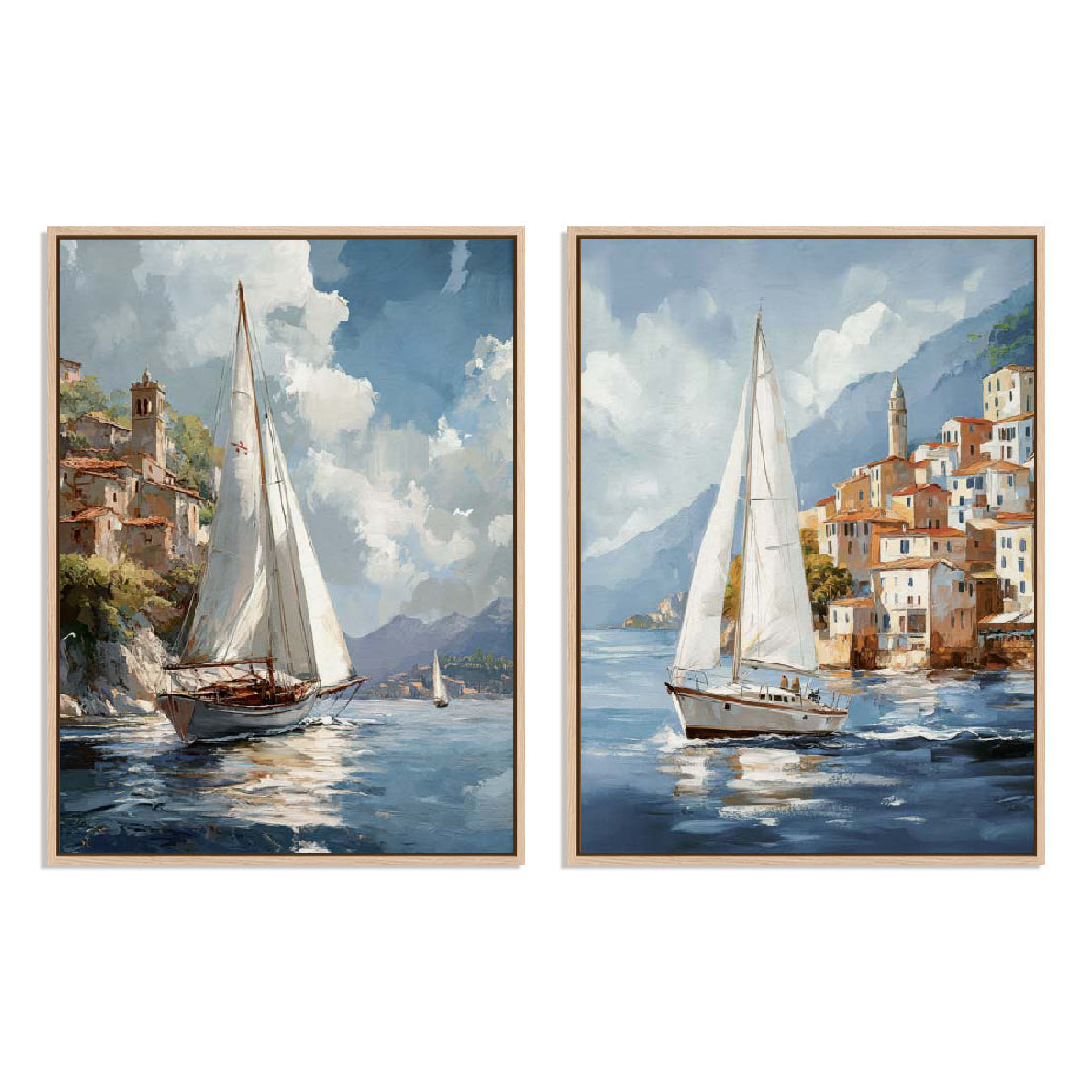 Sail Away, Italy I and II Wall Art